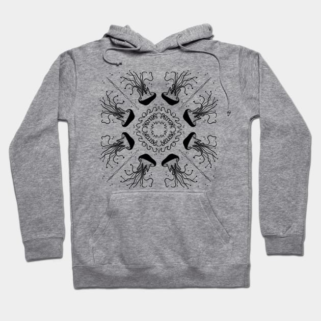 Jellyfish Mandala Hoodie by nathalieaynie